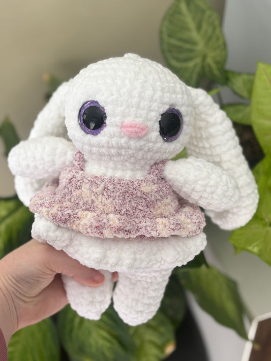 Bunny in purple dress