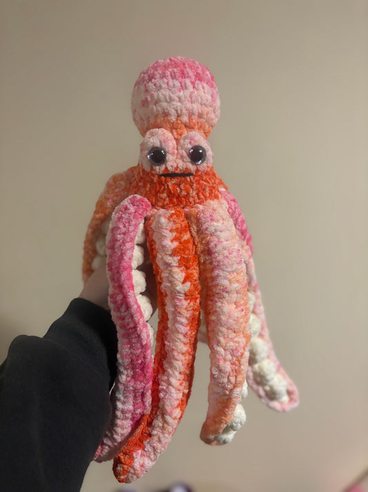 Jumbo octopus - orange/pink