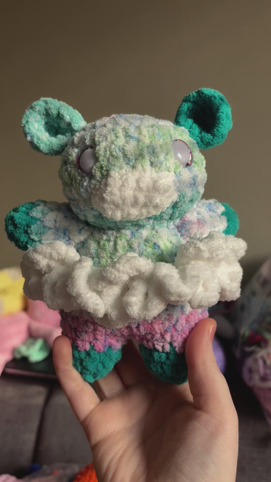 Baby cow in a tutu - pink/green